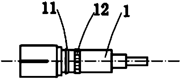 Connector of integral type adaptor cable