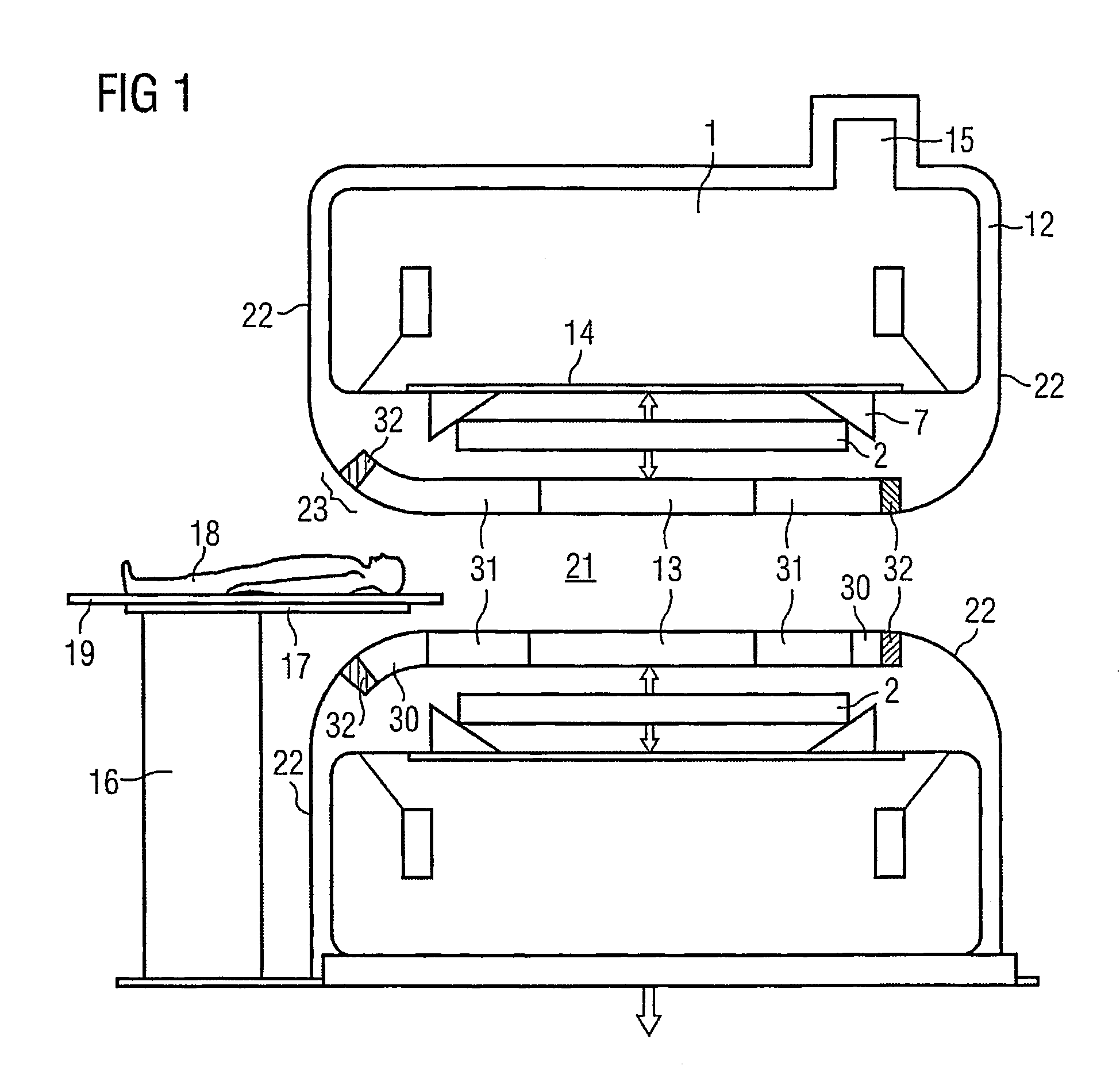 Encapsulation of a magnetic resonance tomography device for attenuation of low sound frequencies