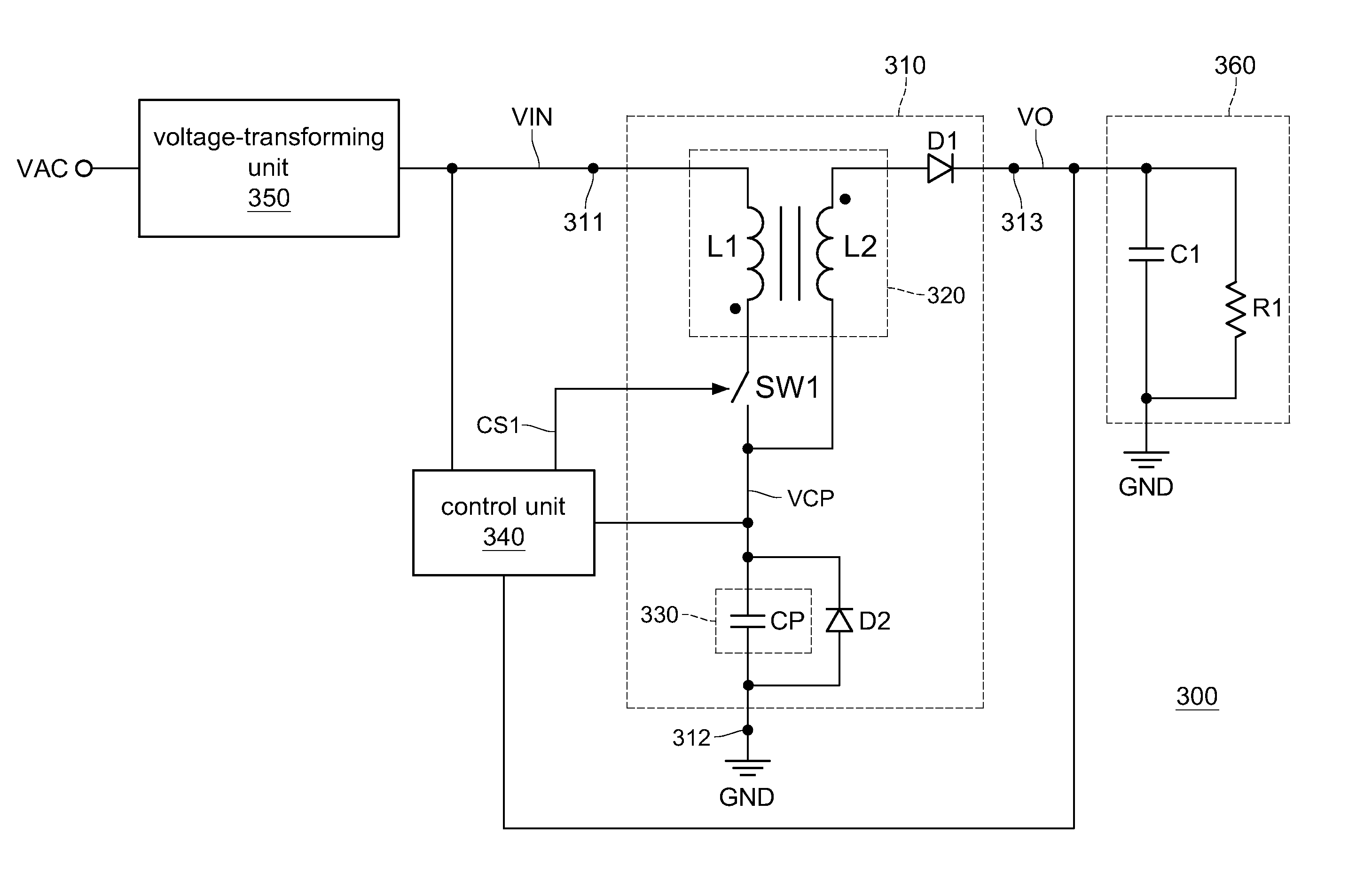 Common-core power factor correction resonant converter