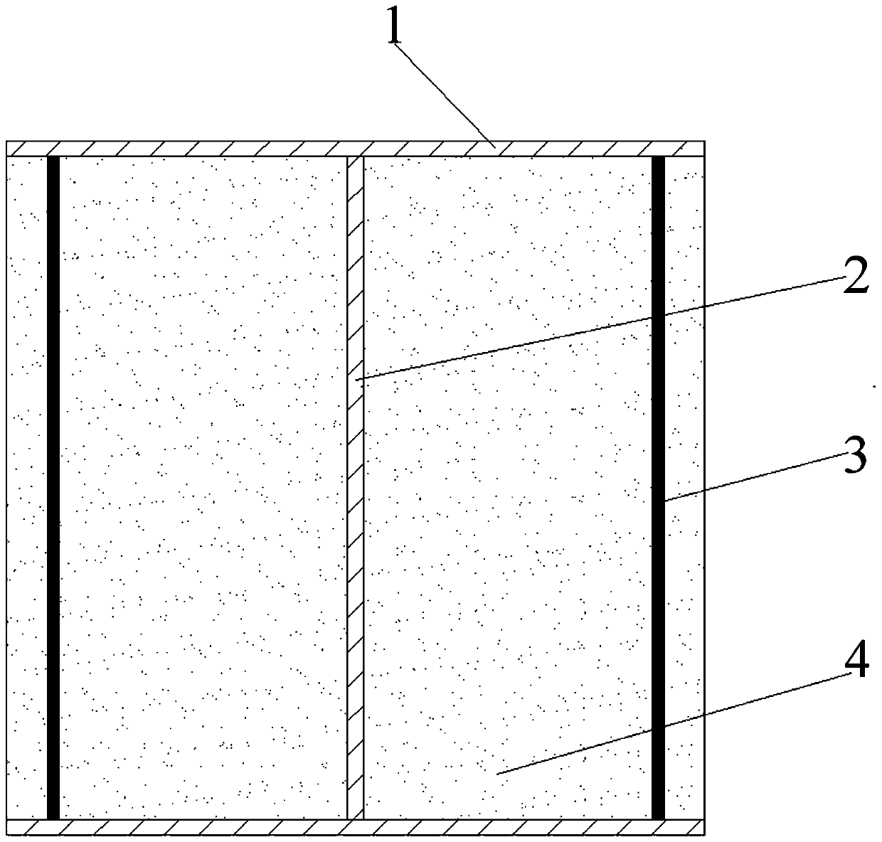 Thin-wall steel combined column partially filled with ultra-high toughness cement-based composite material