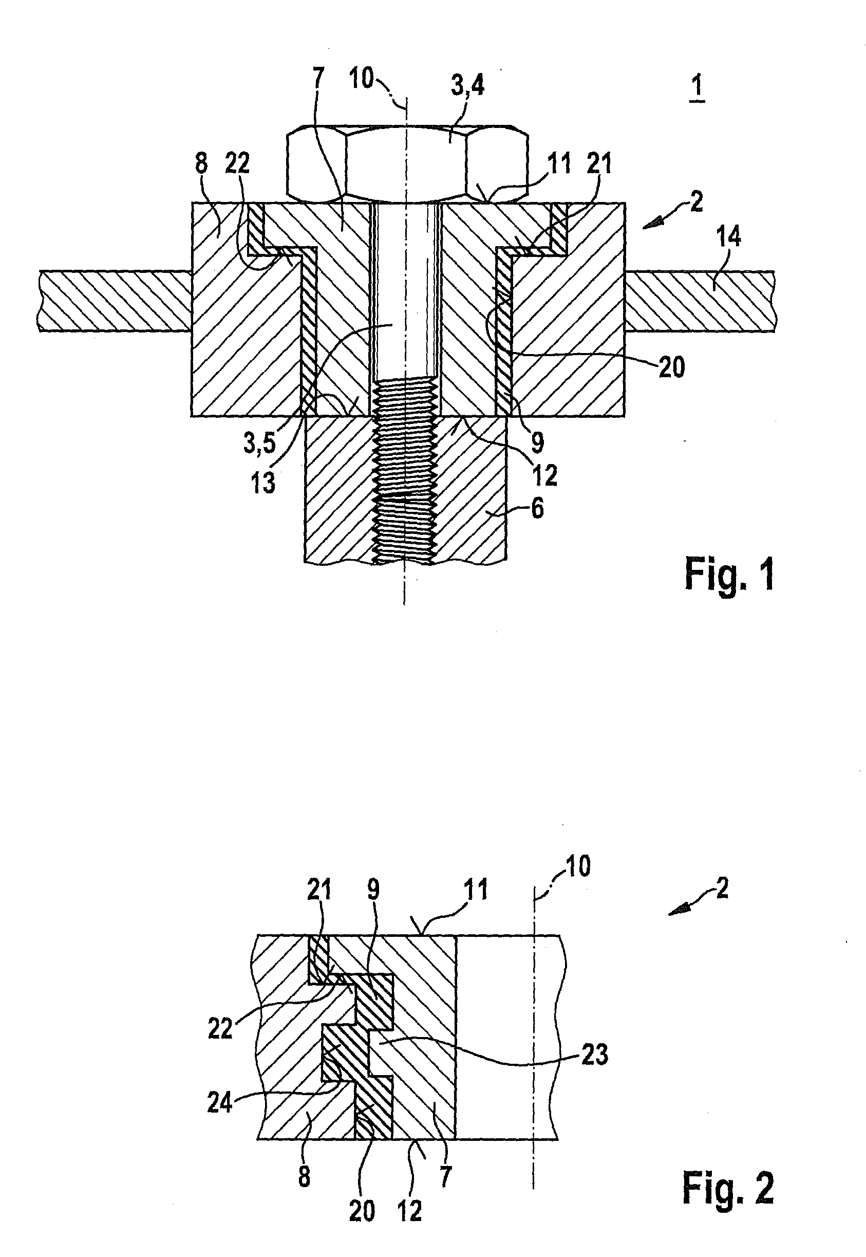 Holder for fastening a component on an internal combustion engine, a bearing bush for such a holder, and a fuel injection system