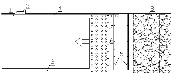 Method for filling heavy-pitch coal bed goaf