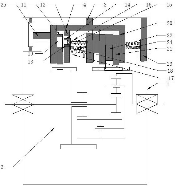 Single-actuator two-gear planetary gear transmission