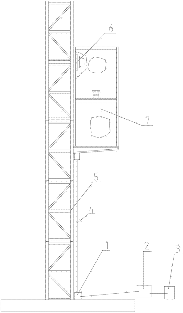 Portable field detection device used for anti-falling safety device of rack and pinion building hoist