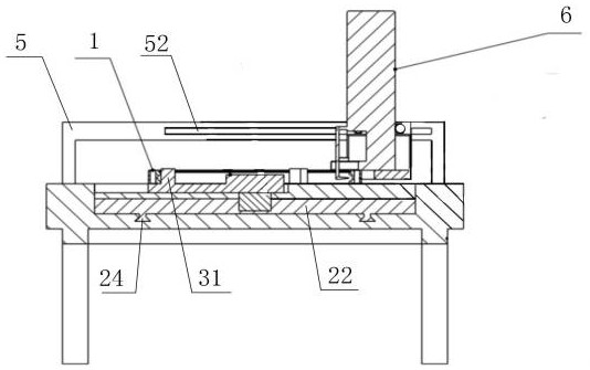 Slewing bearing raceway contour detection device