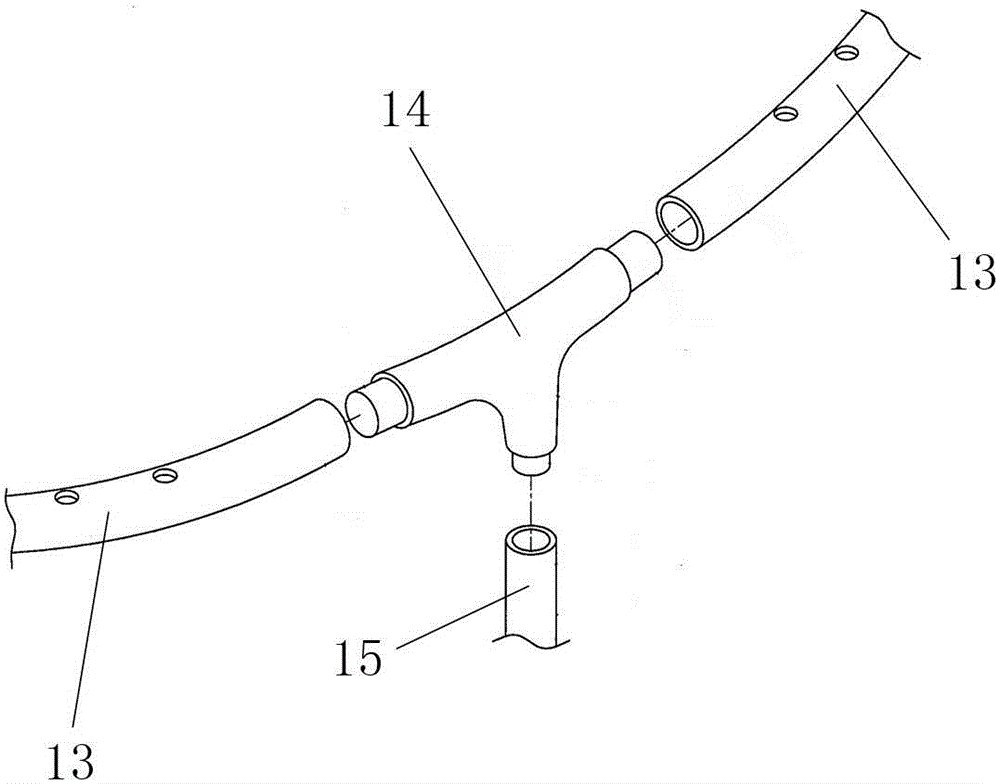 Mesh-shaped racket connection piece and connection method thereof