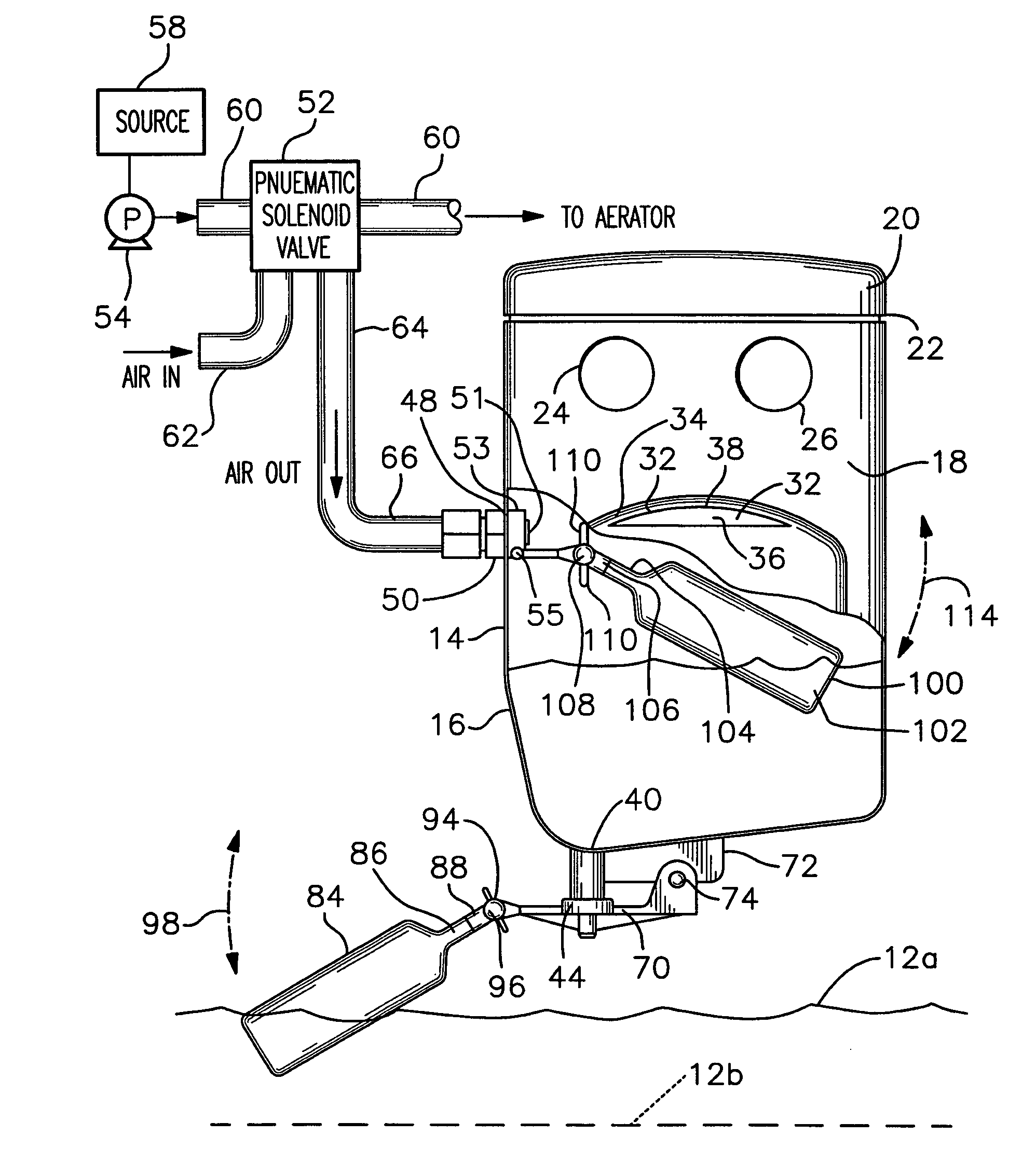Refill control mechanism for a liquid holding tank