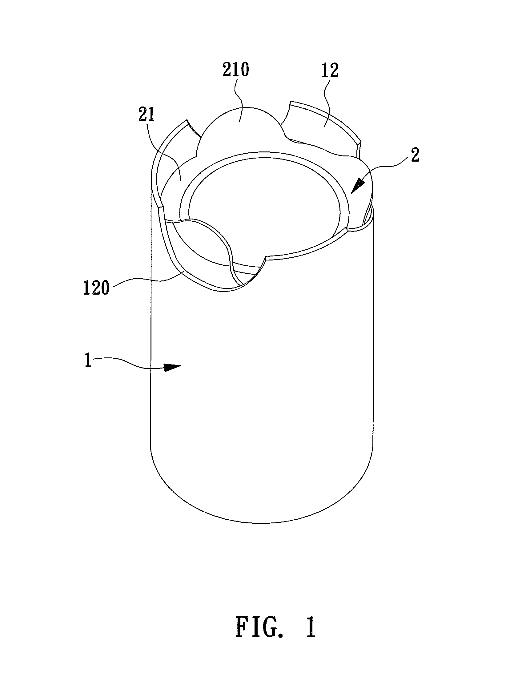 Container with easily-detached lid