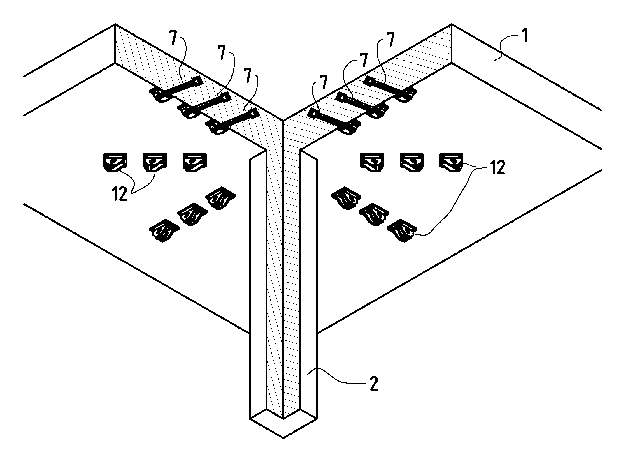 Method for reinforcement of concreted plates in the region of support elements