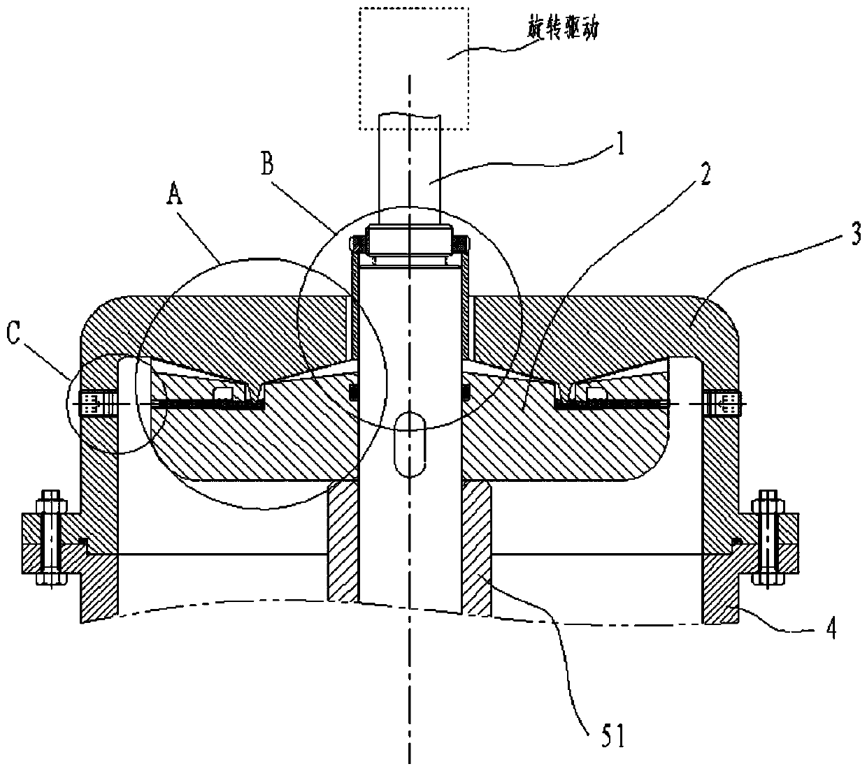 A coaxial double blade gas isolation sealing device