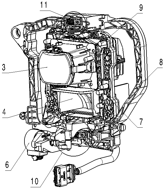 Module group based modular integration and module group integral rotation mechanism