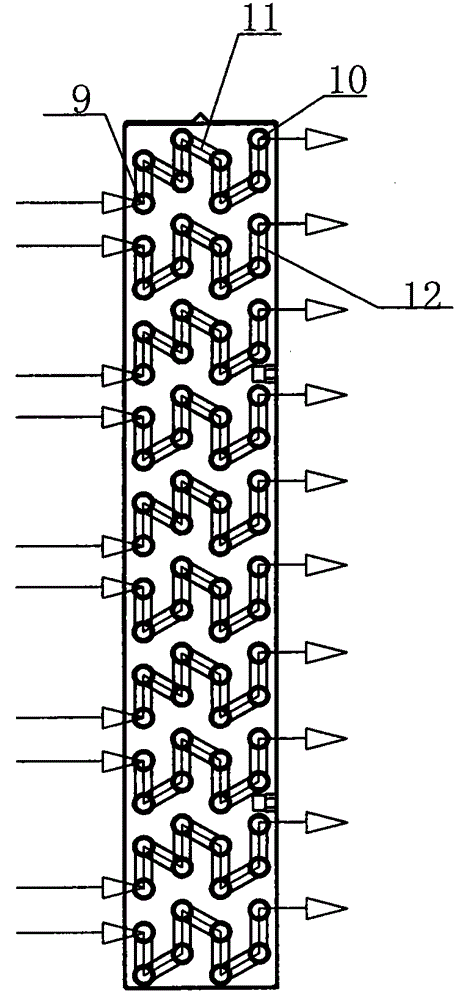 Multi-loop evaporator capable of achieving two-way air inflow