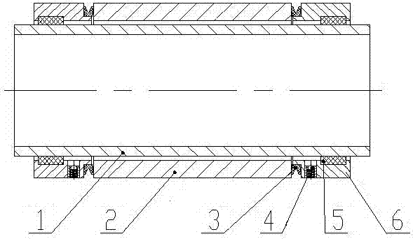 A waterproof device for gaps between bimetallic composite pipe liquid-expanded base liner pipes