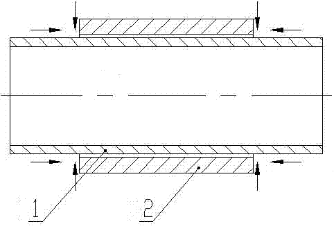 A waterproof device for gaps between bimetallic composite pipe liquid-expanded base liner pipes