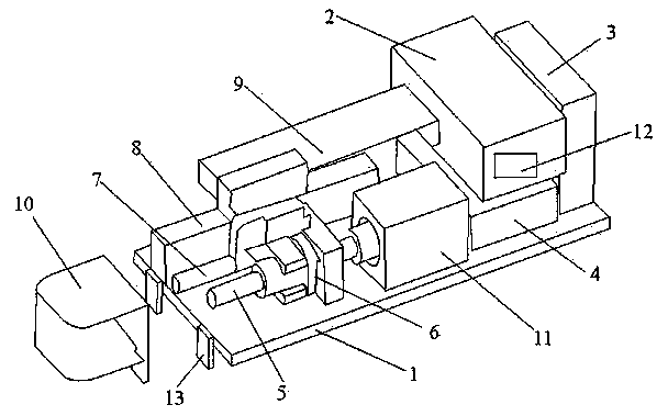 Automatic calibrating device and method used for automobile sideslip testing table