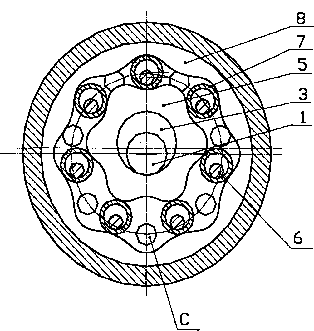 Eccentric double-cycloid rotor pump