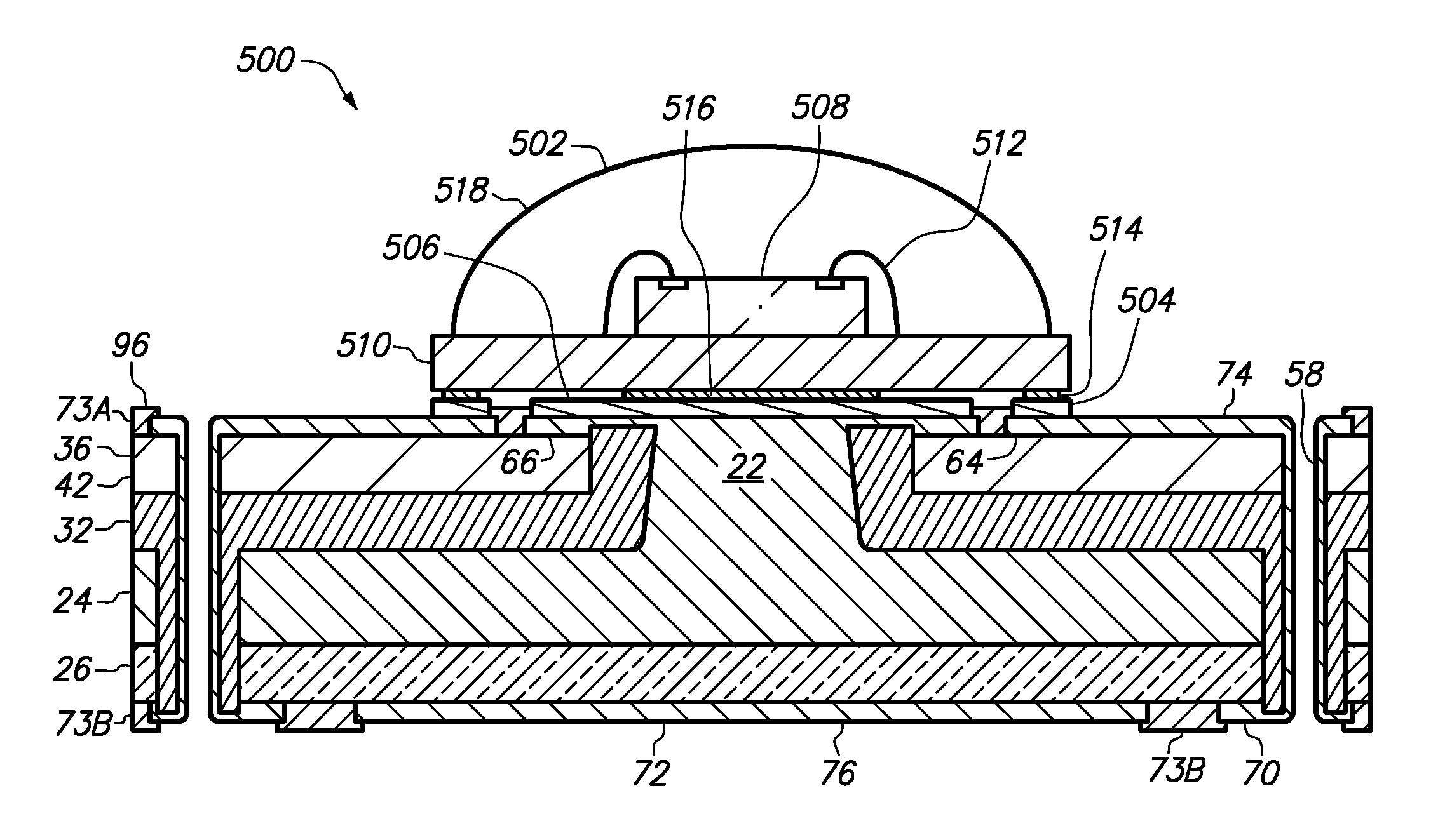 Semiconductor chip assembly with post/base heat spreader with ESD protection layer