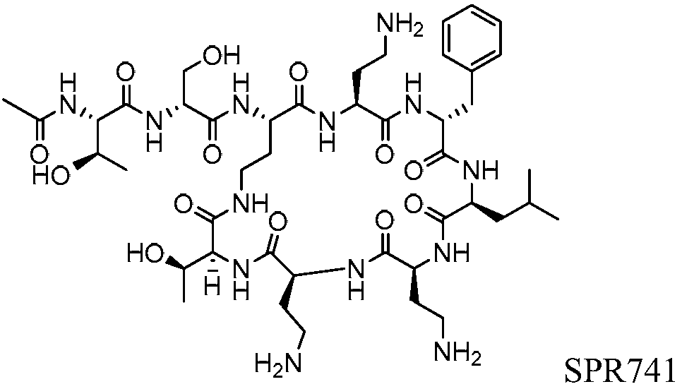 Potentiation of antibiotic activity by a novel cationic peptide, spr741