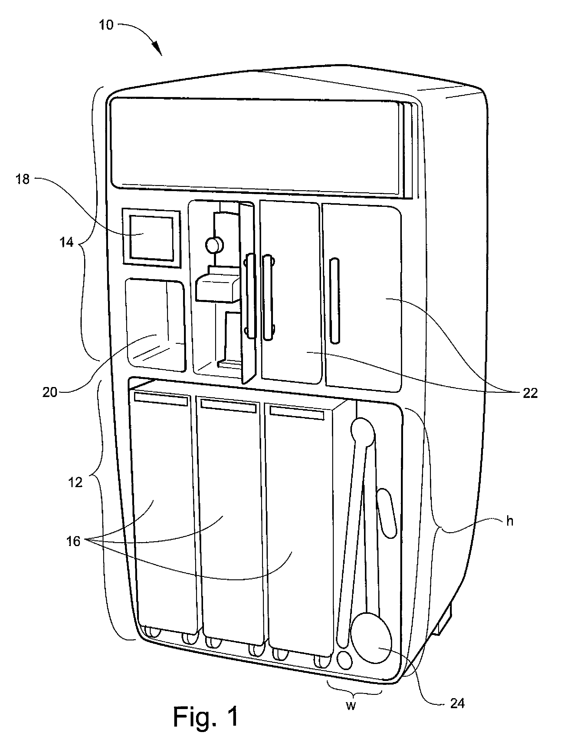 Folding cart for galley