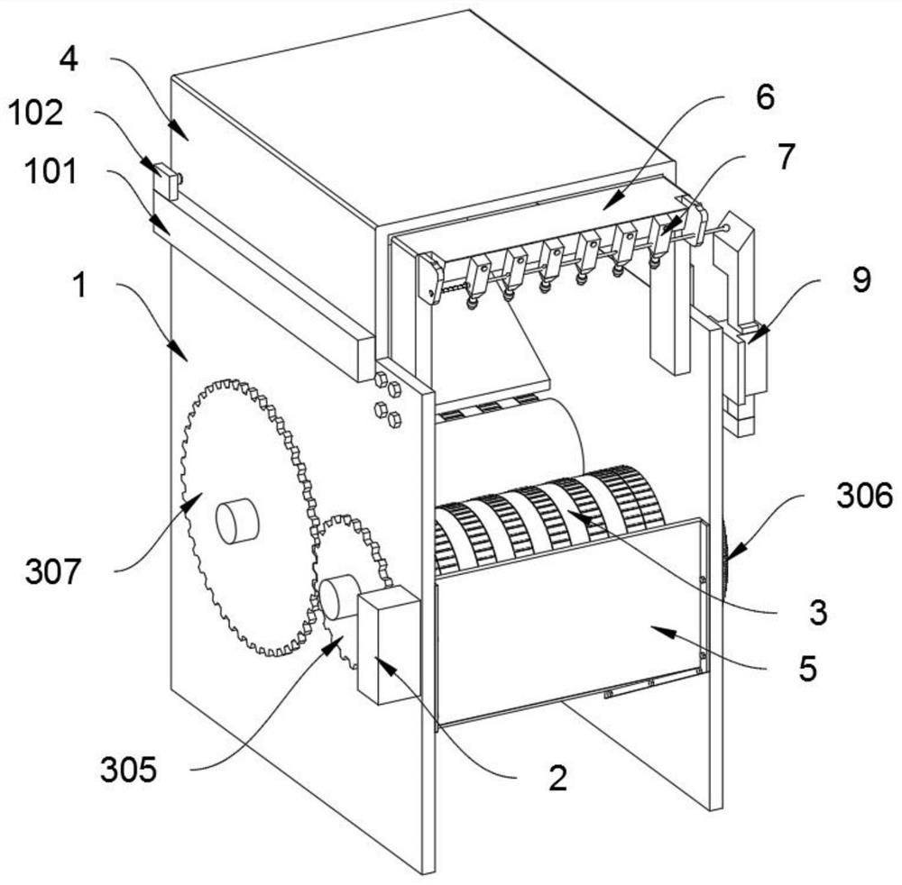 Wooden furniture raw material linkage peeling device