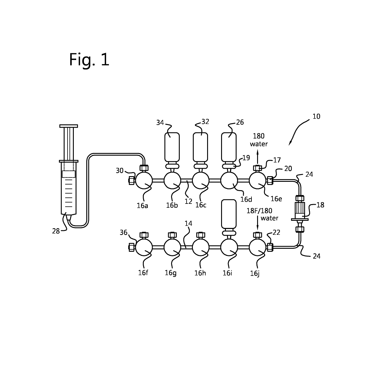 Method of performing a plurality of synthesis processes of preparing a radiopharmaceutical in series, a device and cassette for performing this method