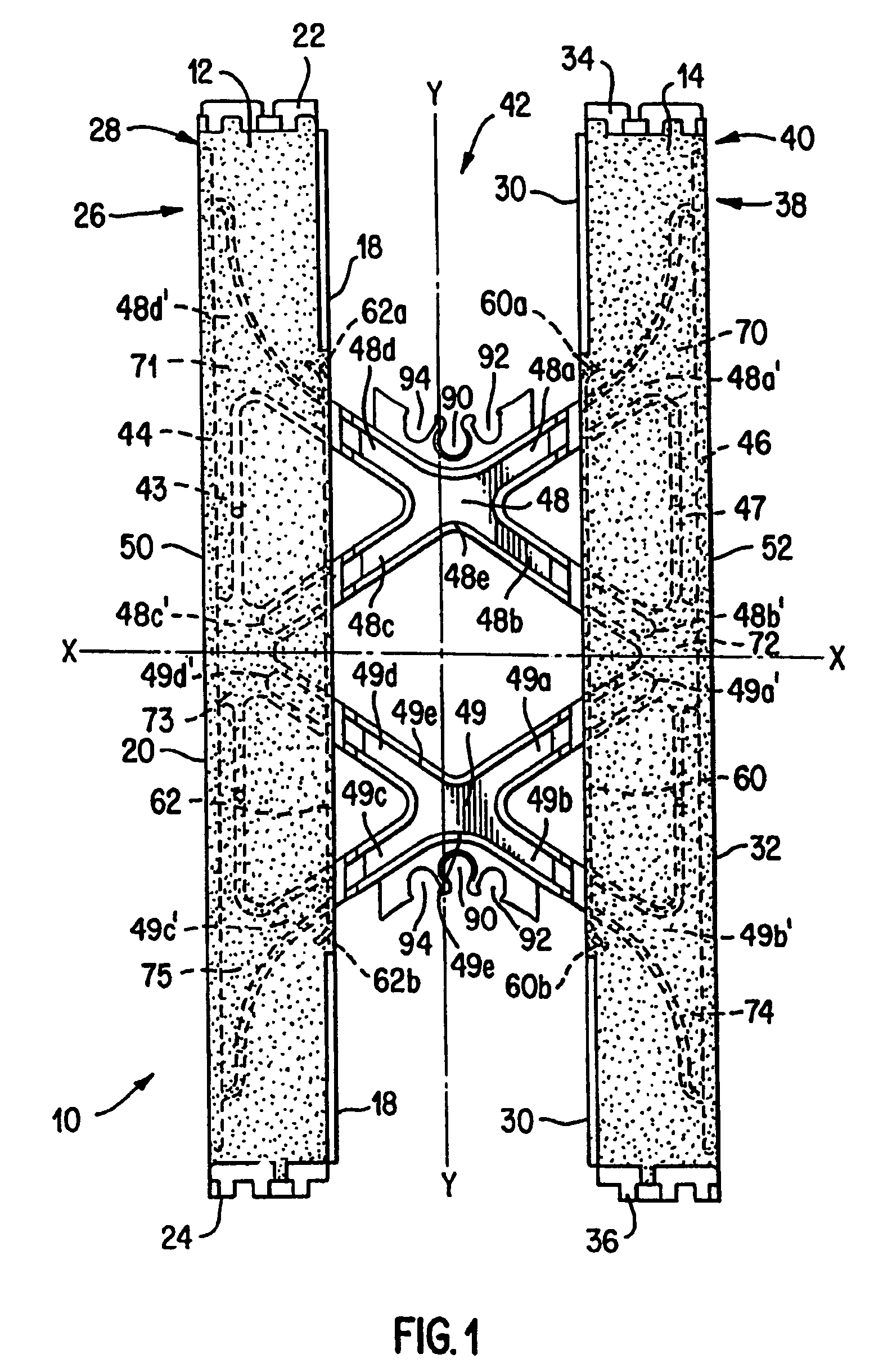 Bridging member for concrete form walls