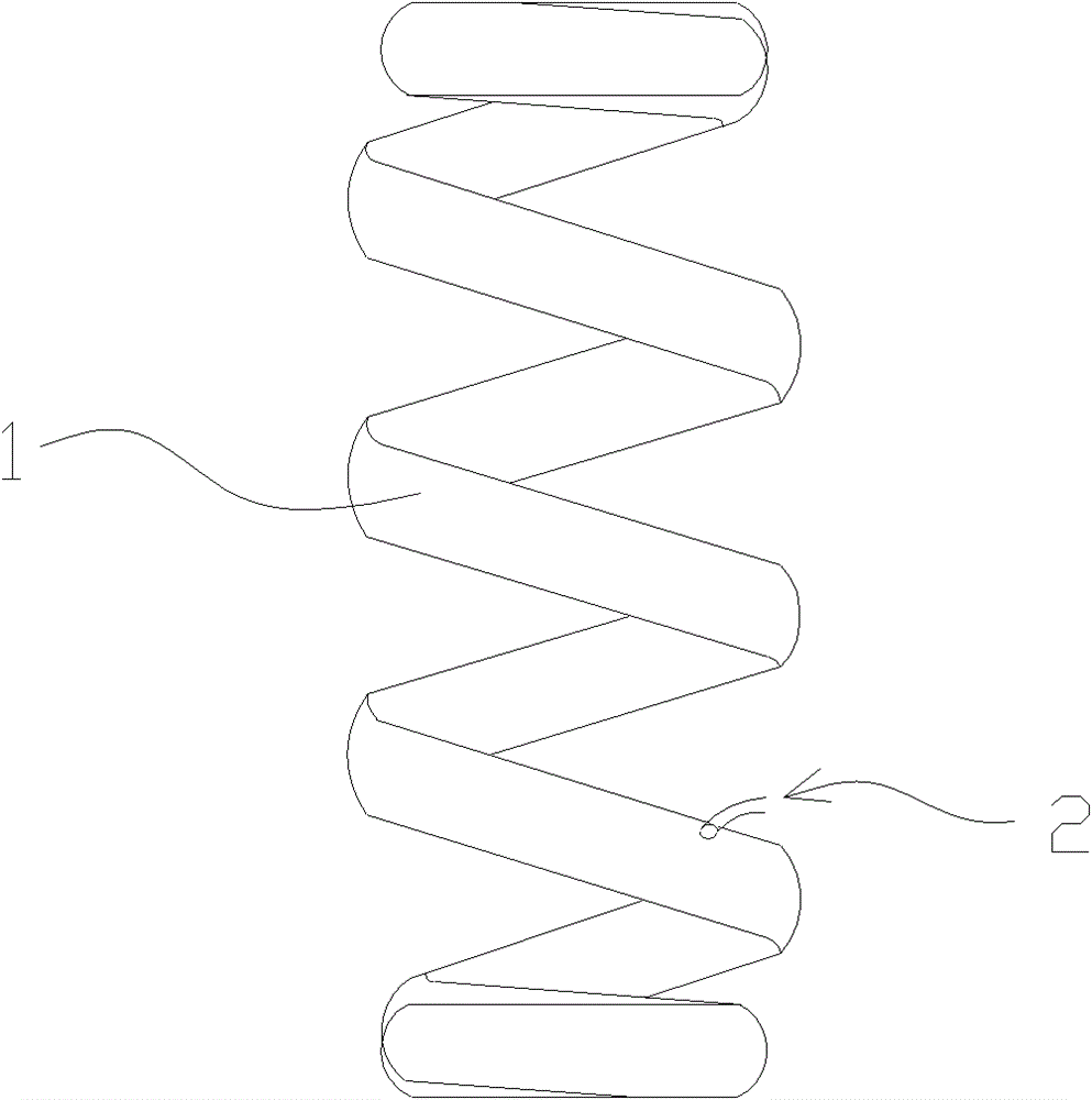 A helical gas spring