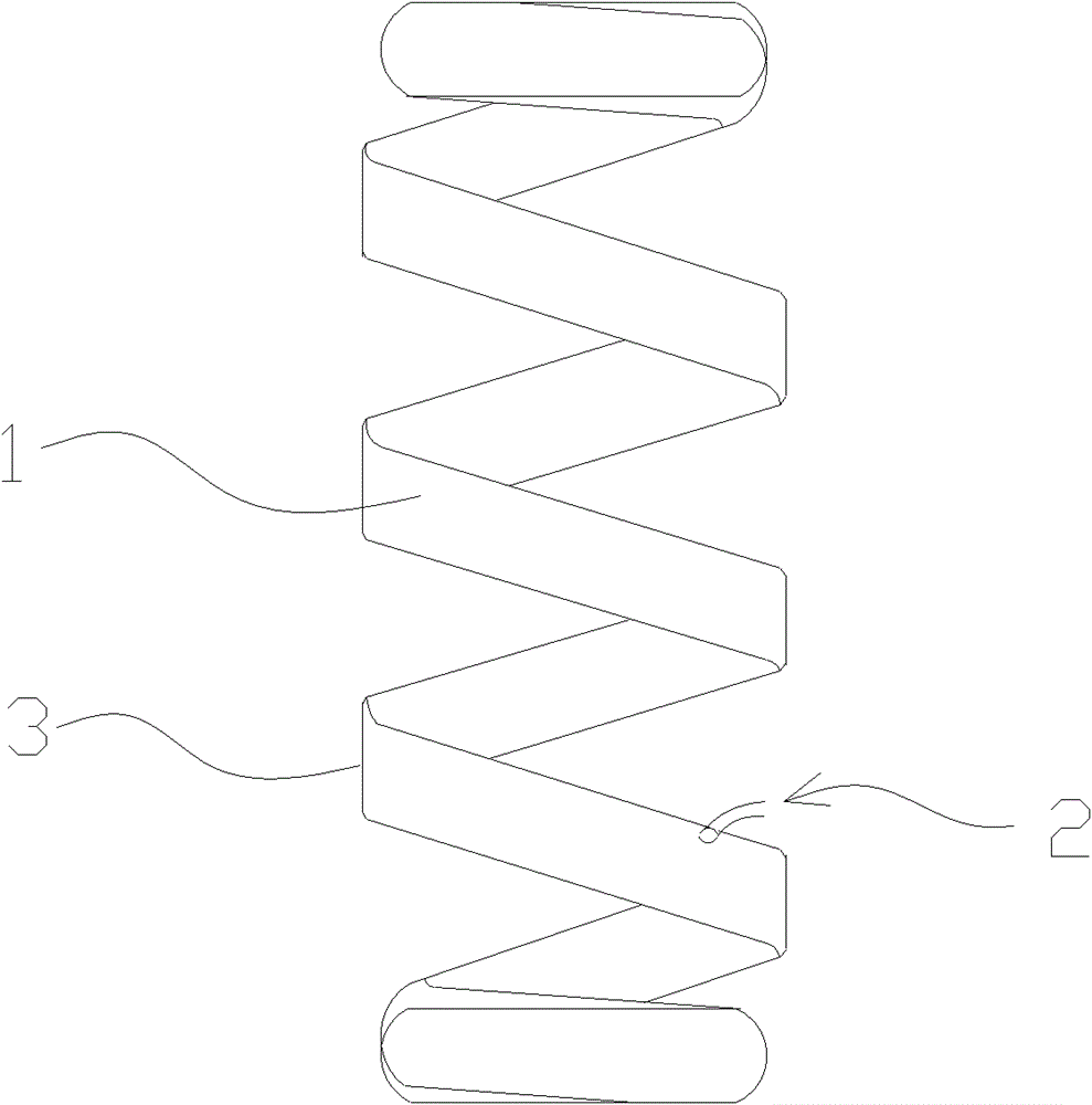 A helical gas spring