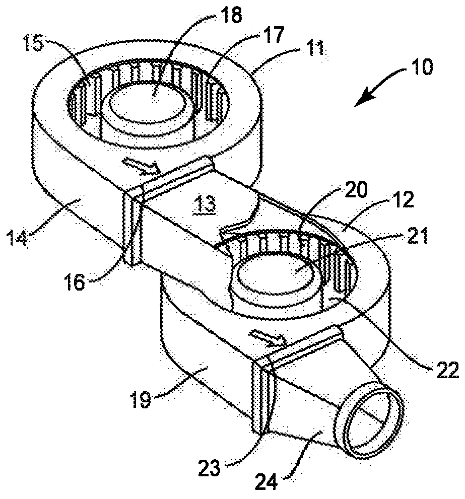 Air intake assembly for centrifugal blower system and fuel cell incorporating same