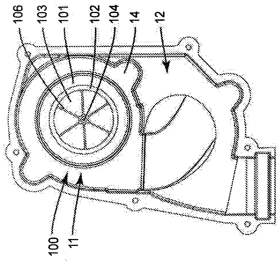 Air intake assembly for centrifugal blower system and fuel cell incorporating same