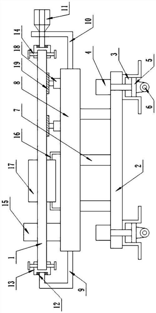 A steel wire derusting device used in mechanical processing