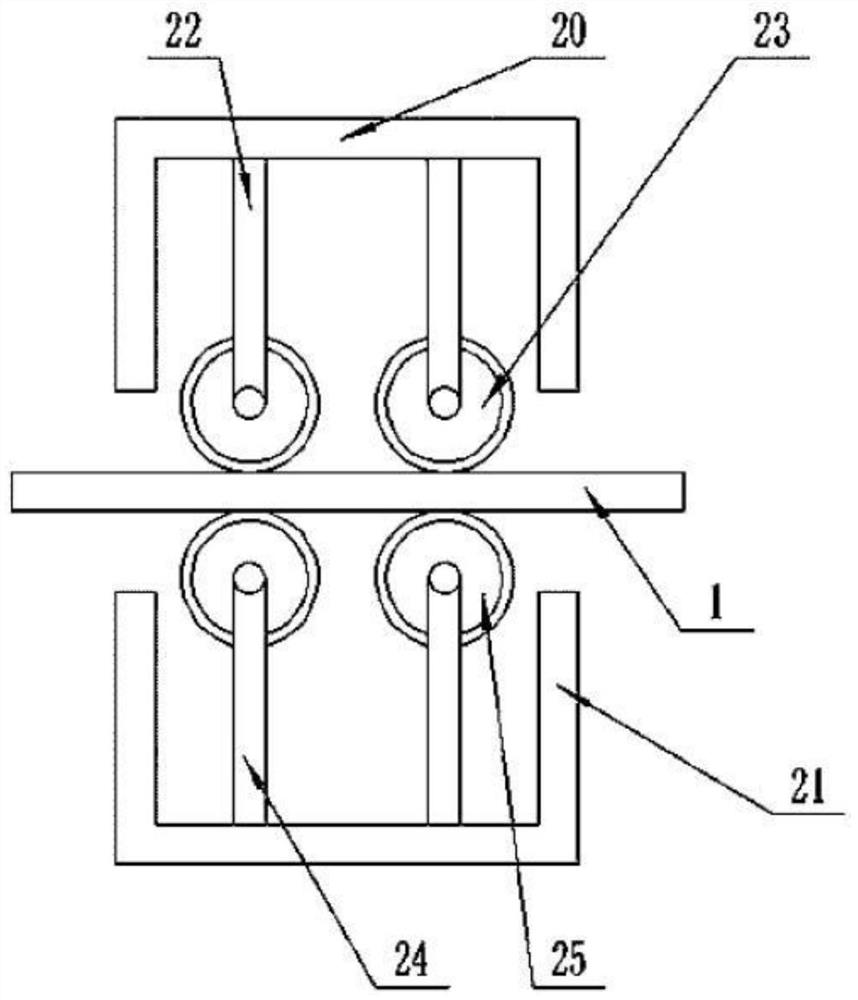 A steel wire derusting device used in mechanical processing