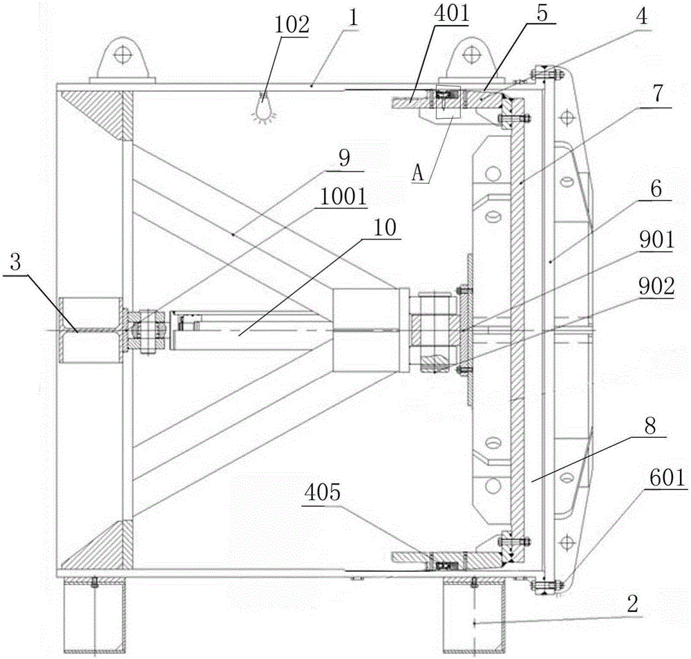 Shield tunneling machine articulation mechanism seal performance test device and test method
