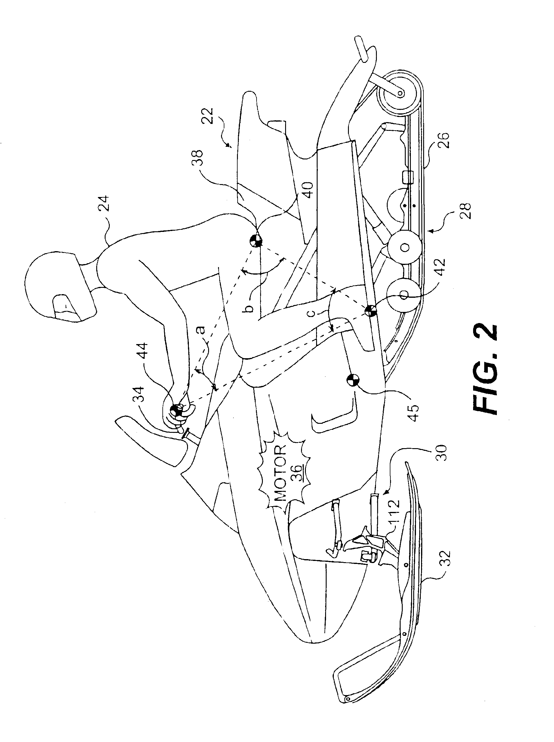 Front suspension with three ball joints for a vehicle