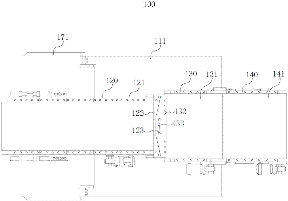Semi-automatic unloading device and unloading equipment