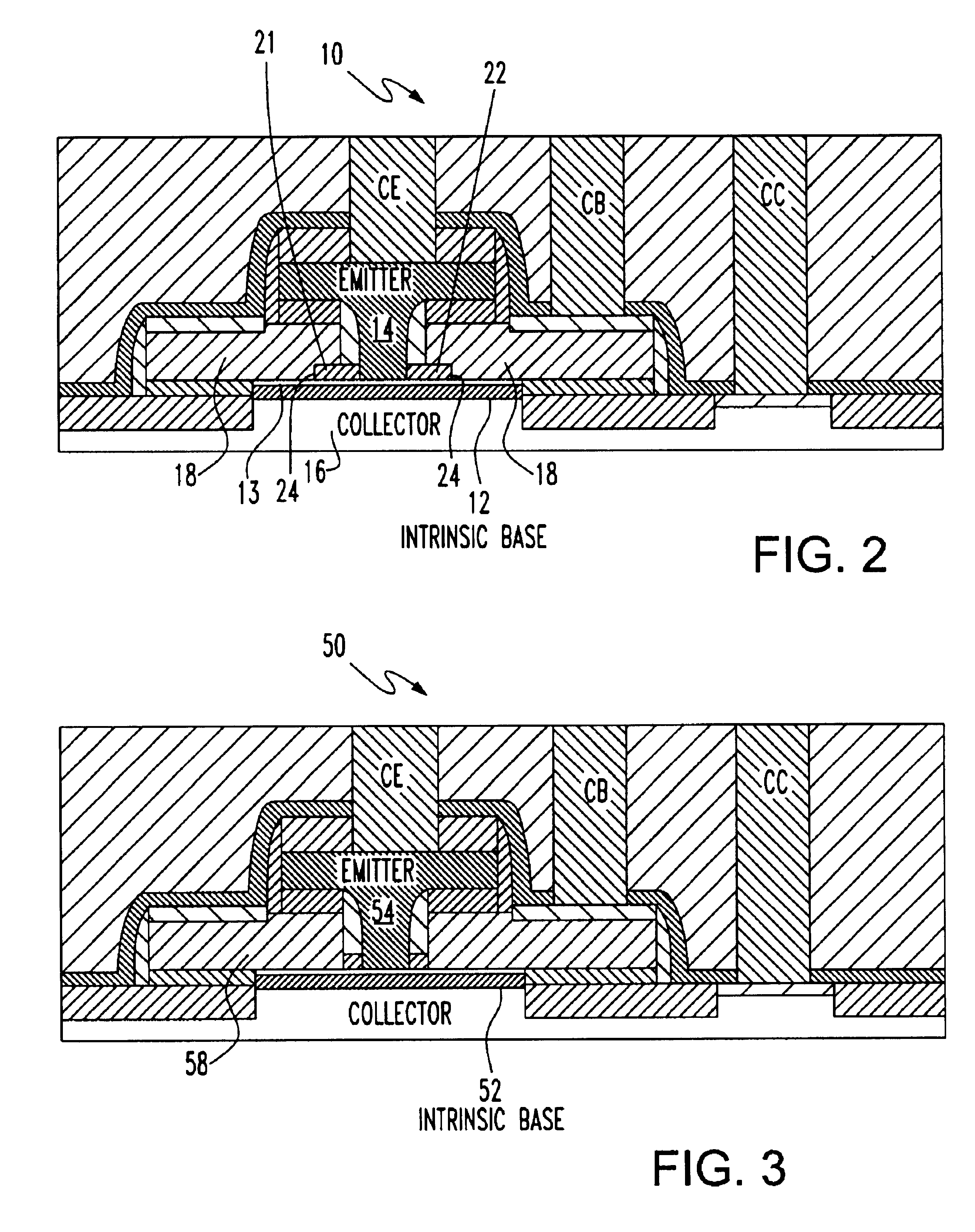 Structure and method of forming a bipolar transistor having a void between emitter and extrinsic base