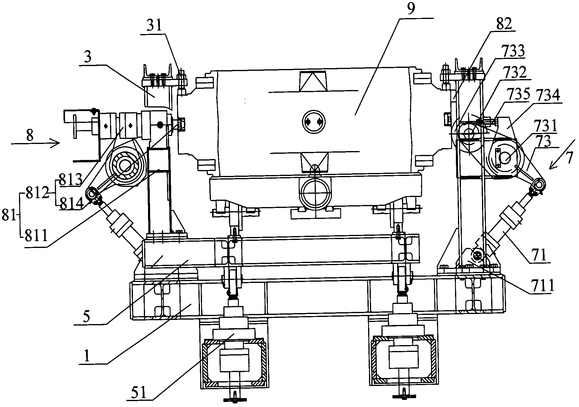 Sand box positioning device