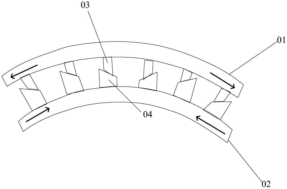 Curved display panel and display device