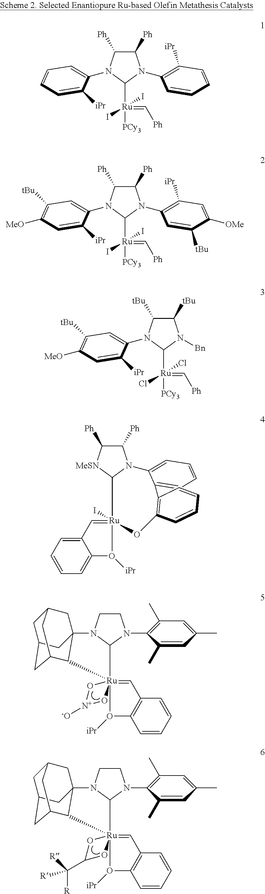Selective olefin metathesis with cyclometalated ruthenium complexes