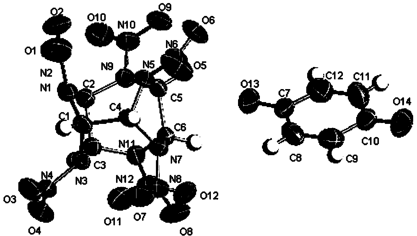 Preparation method of hexanitrohexaazaisowurtzitane/p-benzoquinone cocrystal explosive