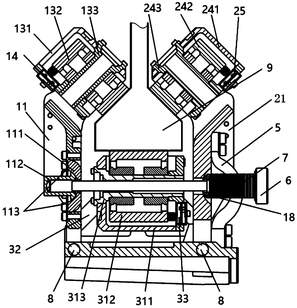 A clamping device for a rolling support assembly that is easy to assemble and disassemble