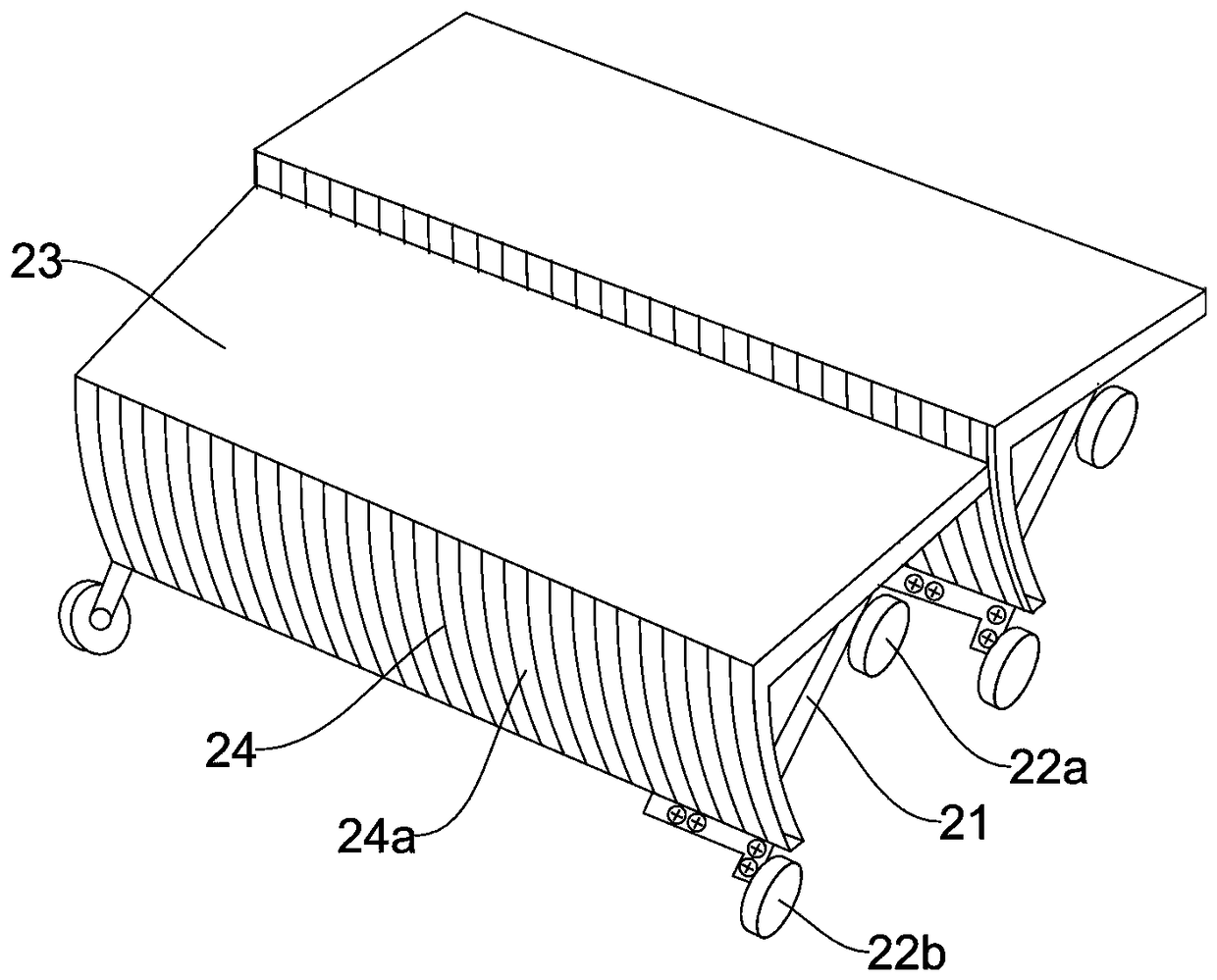 Double-arc sidewalk escalator