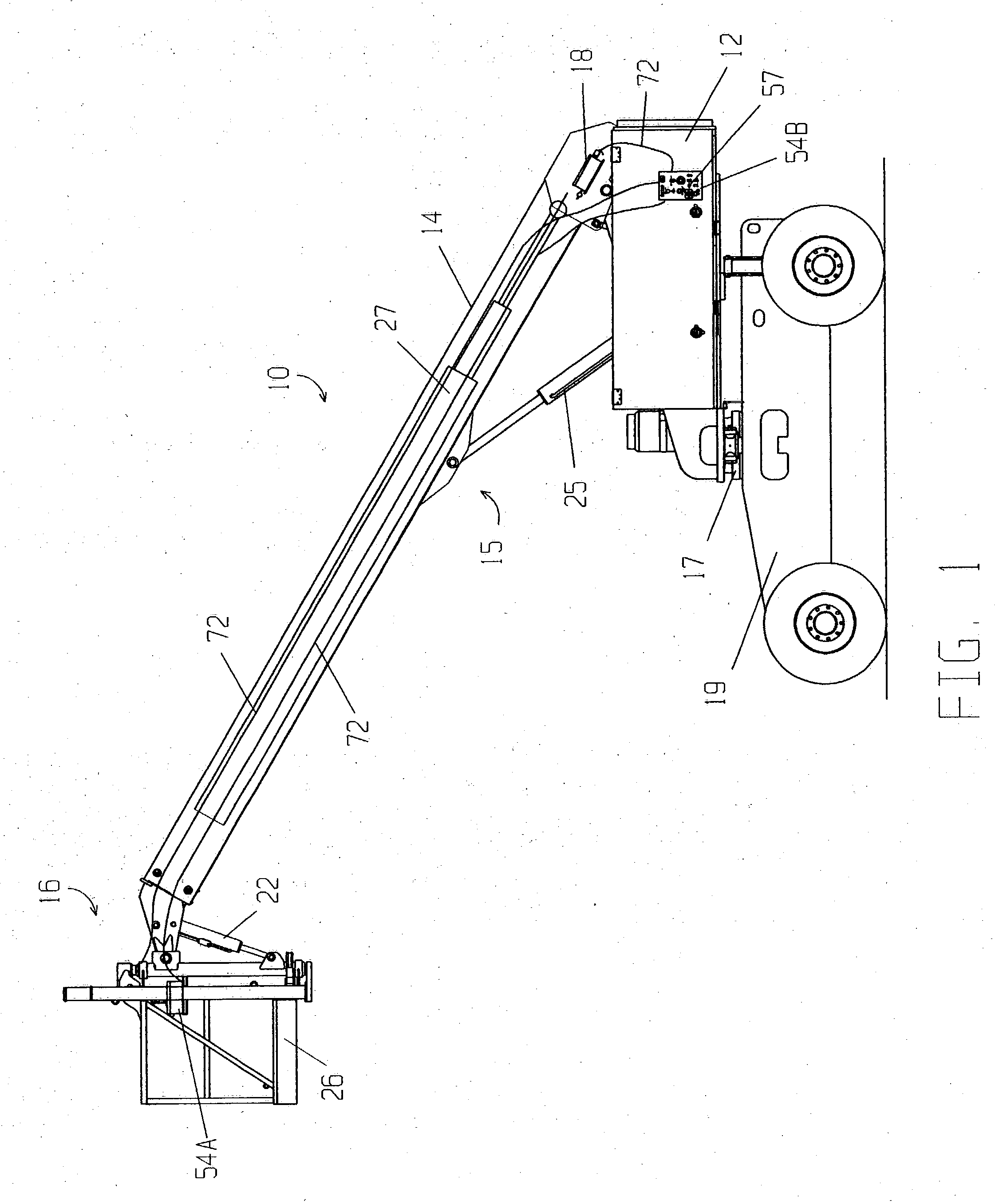 Load-sensing mechanism for aerial work apparatus