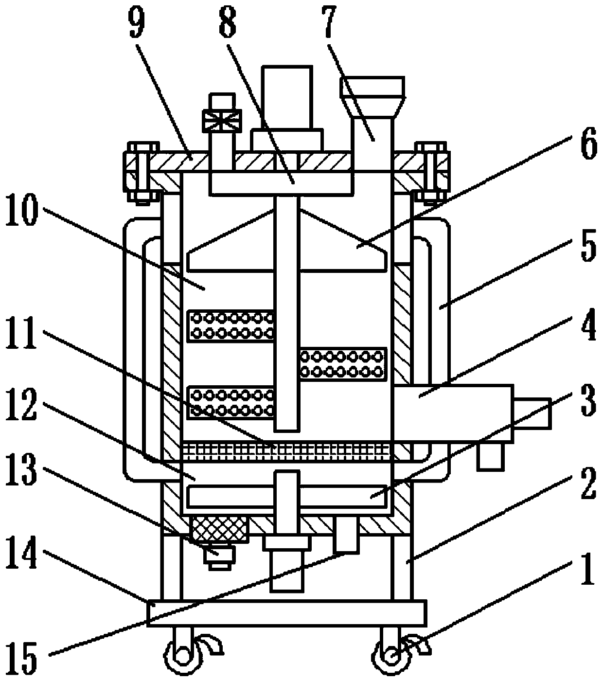 An easy-to-clean traditional Chinese medicine production moistening equipment