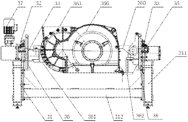 Assembly system of integrated gearbox