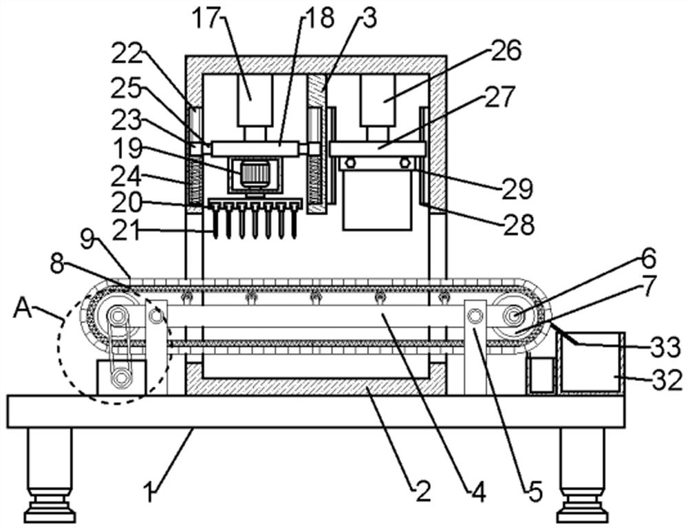 Steamed pork roll production and processing equipment with automatic feeding and discharging functions and processing method thereof