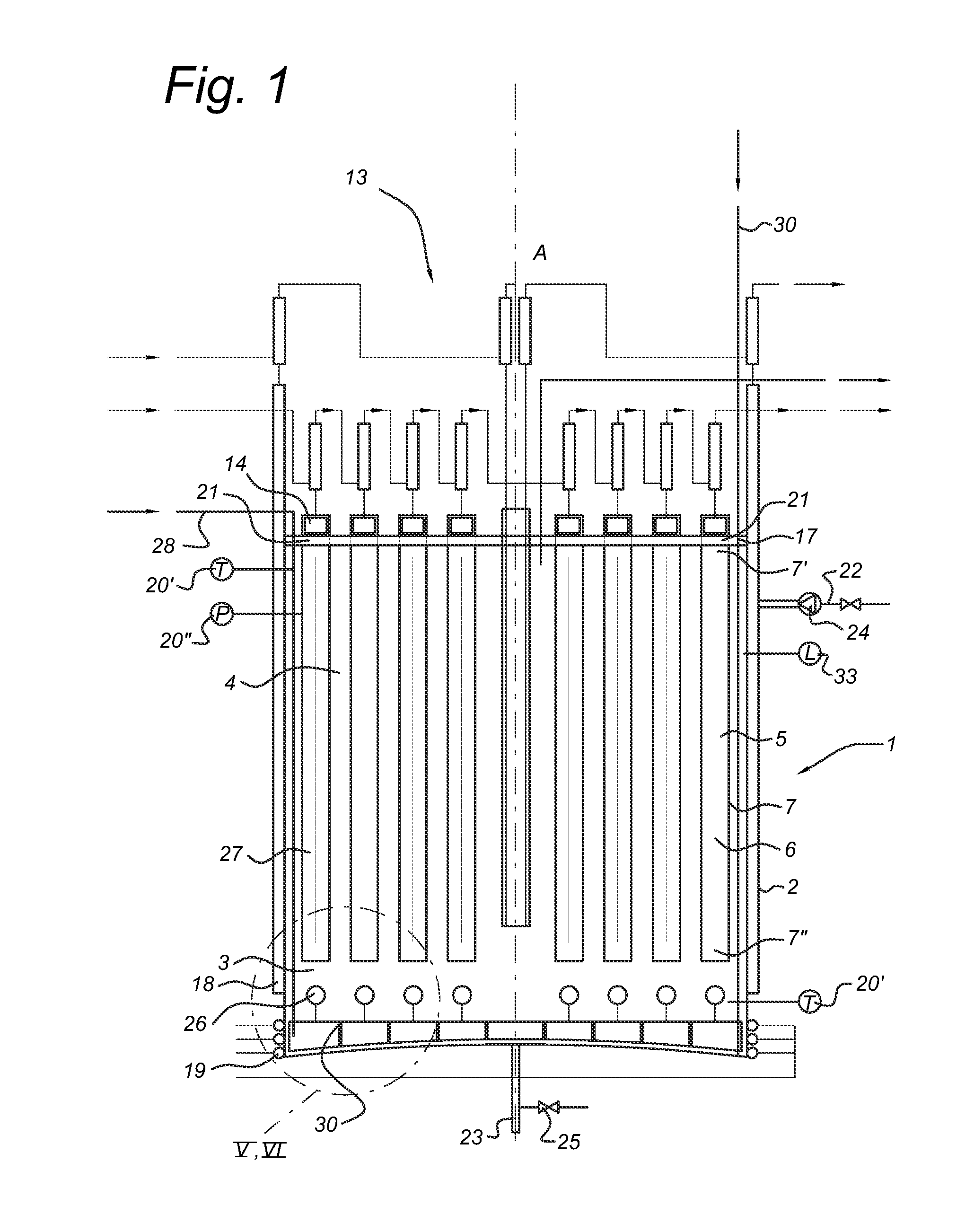 Arrangement of a photobioreactor or a microbiological reactor