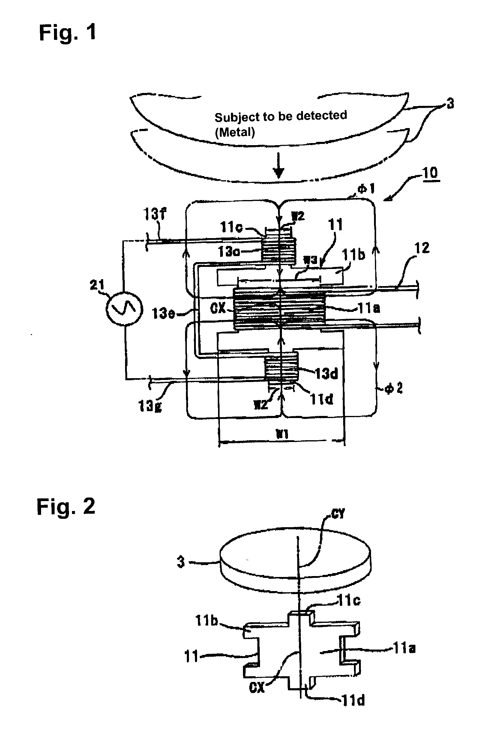 Magnetic displacement sensor device and method for detecting displacements
