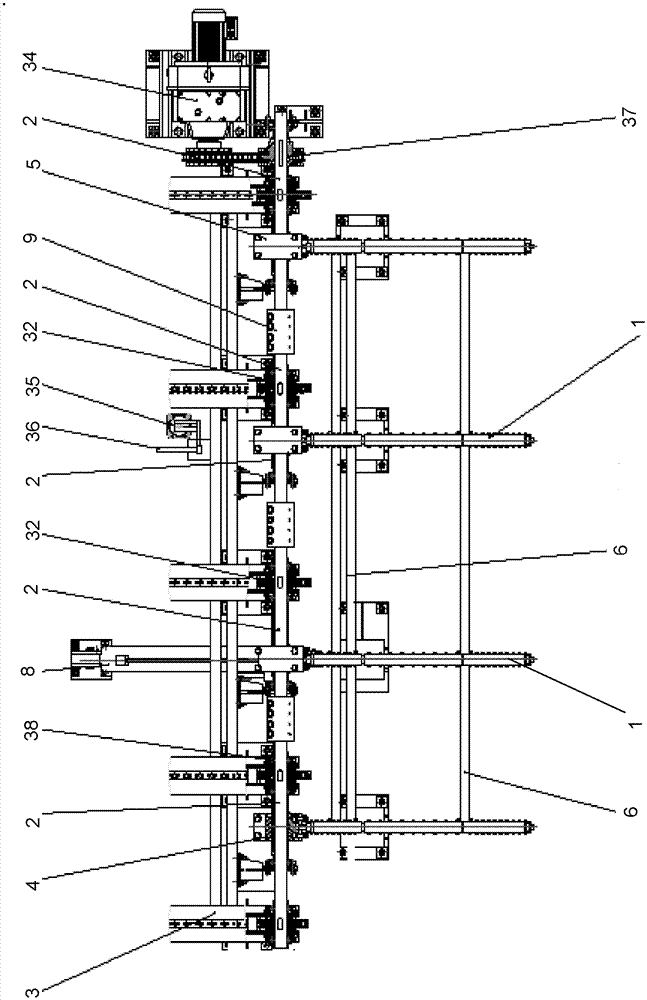 Workpiece feeding and distributing device