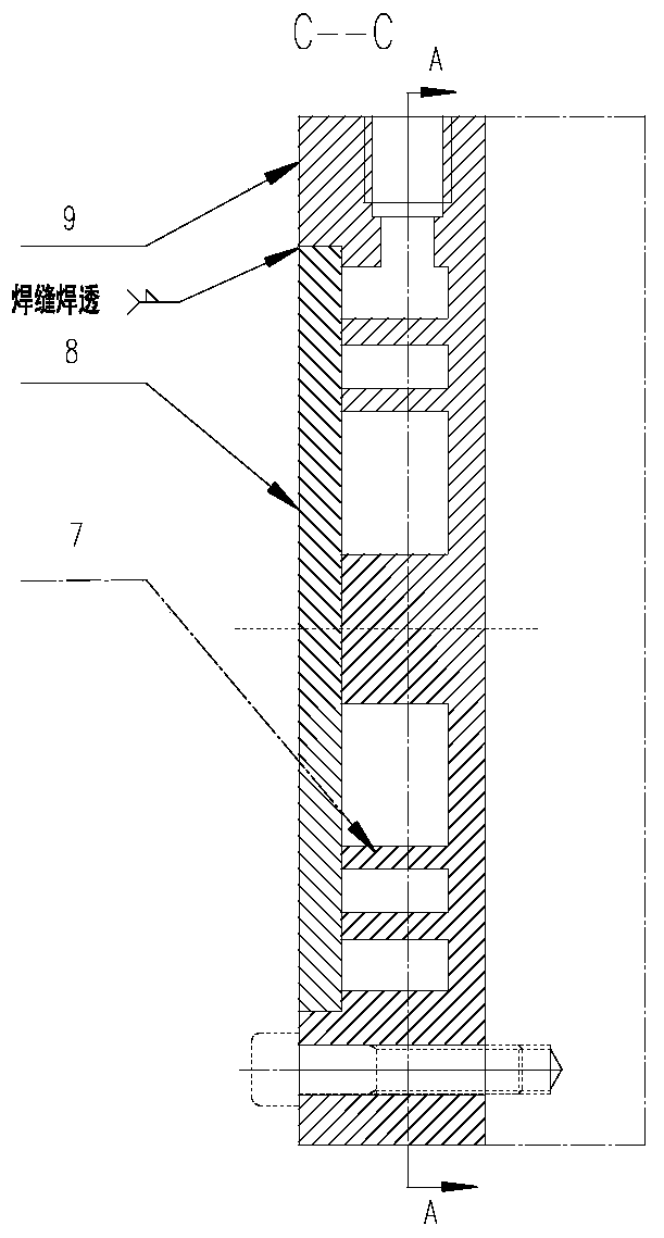 A thermal isolation device for high temperature and high cycle fatigue test